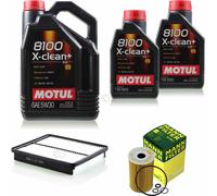 Mann-Filter Controllo Set 7L Motul 8100 x-Pulire+5W-30 per Kia di Optima