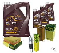 MANN-FILTER Controllo Set 8 L MANNOL 5W-40 Elite Per BMW 7 Serie 740I iL 730I