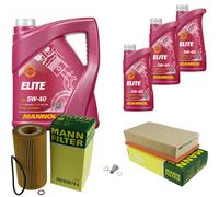 MANN-FILTER Controllo Set 8 L MANNOL 5W-40 Elite Per BMW 8 Serie 850iCi 850 CSi