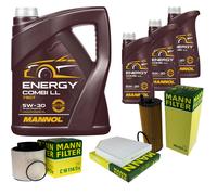 MANN-FILTER Controllo Set 8L MANNOL Energy Combi LL 5W-30 Per Audi A4