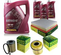 MANN-FILTER Controllo Set 8L MANNOL Extreme 5W-40 Per Renault Trafic II Bus