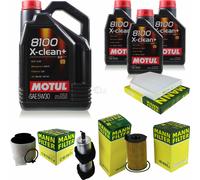 MANN-FILTER Controllo Set 8L Motul 5W-30 Per Audi A4 Allroad 3.0 TDI Quattro