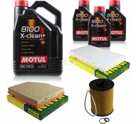 MANN-FILTER Controllo Set 8L Motul 5W-30 Per BMW 6er Cabriolet 650I 550I