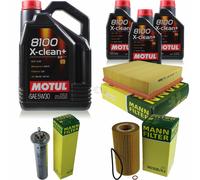 Mann-Filter Controllo Set 8L Motul 5W-30 per BMW 7er 740i Il 735i 5er 540i