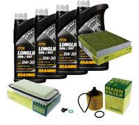 Mann-Filter Controllo Set mannol 4L Longlife 5W-30 per di Toyota Yaris 1.3