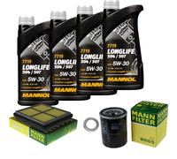 MANN-FILTER Controllo Set MANNOL 4L LONGLIFE 5W-30 Per Honda CRX III 1.6 ESi