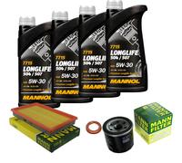 Mann-Filter Controllo Set mannol 4L Longlife 5W-30 per Nissan Tino Dennis