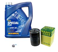 MANN-FILTER Controllo Set MANNOL 5 L 10W-30 Special Plus Per Audi A4 1.6