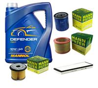 MANN-FILTER Controllo Set MANNOL 5L Defender 10W-40 Per Peugeot 306