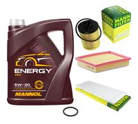MANN-FILTER Controllo Set MANNOL 5L Energy 5W-30 Per Opel Corsa B 1.0I 12V CU