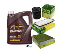 MANN-FILTER Controllo Set MANNOL 5L Energy 5W-30 Per Toyota Yaris 1.0 VVT-i