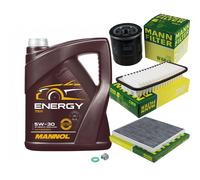 MANN-FILTER Controllo Set MANNOL 5L Energy 5W-30 Per Toyota Yaris 1.3 VVT-i C