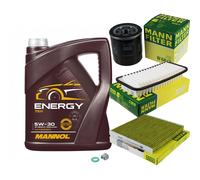 MANN-FILTER Controllo Set MANNOL 5L Energy 5W-30 Per Toyota Yaris 1.3 VVT-I W