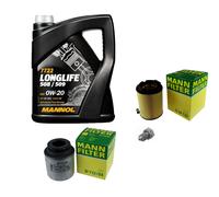 MANN-FILTER Controllo Set MANNOL 5L LONGLIFE 0W-20 Per VW Beetle Cabriolet