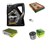 MANN-FILTER Controllo Set MANNOL 5L Longlife 0W-20 Per VW Golf VII 1.4 TSI