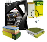 MANN-FILTER Controllo Set MANNOL 5L LONGLIFE 5W-30 Per Audi A4 Avant 1.8