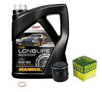 MANN-FILTER Controllo Set MANNOL 5L LONGLIFE 5W-30 Per Opel Frontera B 2.2i