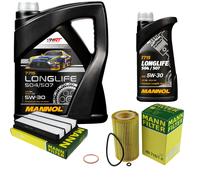 Mann-Filter Controllo Set mannol 6L Longlife 5W-30 per Opel Frontera B 2.2