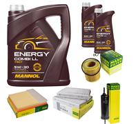 MANN-FILTER Controllo set MANNOL 7L Energy Comby LL 5W-30 per BMW serie 5 535i