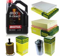 MANN-FILTER Controllo Set Motul 5L 5W-30 Per Audi A4 Avant 2.0 TDI 16V