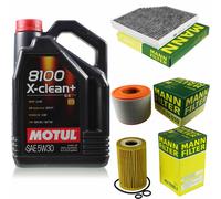 MANN-FILTER Controllo Set Motul 5L 5W-30 Per Audi A6 Avant 2.0 TDI
