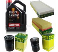 MANN-FILTER Controllo Set Motul 5L 5W-30 Per Audi Coupe 2.0 Cabriolet