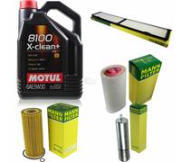 MANN-FILTER Controllo Set Motul 5L 5W-30 Per BMW 1Er 120D 118D 120I