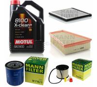 MANN-FILTER Controllo Set Motul 5L 5W-30 Per Citroën Xsara Kasten/Kombi
