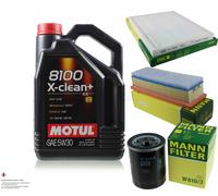 MANN-FILTER Controllo Set Motul 5L 5W-30 Per Fiat Punto Evo 1.2 1.4 Natural