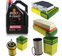 Mann-Filter Controllo Set Motul 5L 5W-30 per VW Caddy IV Familiare 2.0 Tdi