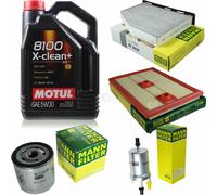 MANN-FILTER Controllo Set Motul 5L 5W-30 Per VW Caddy IV Kombi 1.4 TSI 1.2
