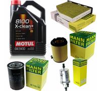 Mann-Filter Controllo Set Motul 5L 5W-30 per VW Golf V 1.6 Audi A3