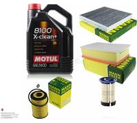 MANN-FILTER Controllo Set Motul 5L 5W-30 Per VW Passat Variant 2.0 TDI 1.6