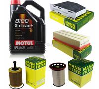 MANN-FILTER Controllo Set Motul 5L 5W-30 Per VW Passat Variant 2.0 TDI 16V