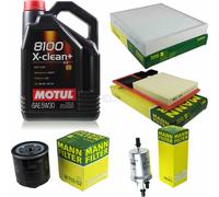 Mann-Filter Controllo Set Motul 5L 5W-30 per VW Polo 1.4 Ibiza IV