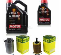 MANN-FILTER Controllo Set Motul 6L 5W-30 Per Audi A4 Avant 2.0 TDI 16V A6