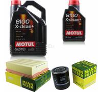 MANN-FILTER Controllo Set Motul 6L 5W-30 Per Audi A4 Cabriolet 2.4 3.0