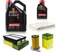 Mann-Filter Controllo Set Motul 6L 5W-30 per Hyunday Tucson 2.0 Crdi