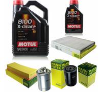 MANN-FILTER Controllo Set Motul 6L 5W-30 Per VW Caddy II Kasten 1.9 SDI