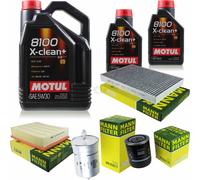 MANN-FILTER Controllo Set Motul 7L 5W-30 Per Audi A6 2.4 2.8