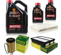 Mann-Filter Controllo Set Motul 7L 5W-30 per Hyundai Tucson 2.0 Crdi