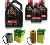 MANN-FILTER Controllo Set Motul 8L 5W-30 Per Opel Vivaro Kasten 2.5 CDTi