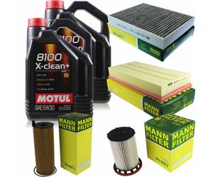 MANN-FILTER Controllo Set Motul 9L 5W-30 Per VW Touareg 3.0 V6 TDI 4.2 V8