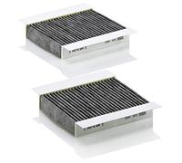 MANN-FILTER CUK 1820-2 Filtro aria cabina - Filtro Antipolline con Carbonio attivato - (set da 2) per Autovetture + veicoli commeriali