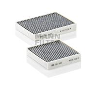MANN-FILTER CUK 21 000-2 Filtro aria cabina - Filtro Antipolline con Carbonio attivato - (set da 2) per Autovetture + veicoli commeriali