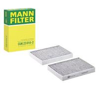 MANN-FILTER CUK 23 014-2 Filtro aria cabina - Filtro Antipolline con Carbonio attivato - (set da 2) per Autovetture + veicoli commeriali