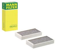 Mann Filter Filtro cabina CUK 23 015-2 - carbone attivo, antipolline - set da 2