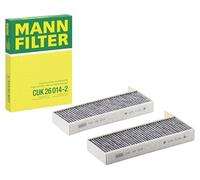MANN-FILTER CUK 26 014-2 Filtro aria cabina - Filtro Antipolline con Carbonio attivato - (set da 2) per Autovetture + veicoli commeriali