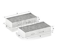 Filtro cabina MANN-FILTER CUK 26 028-2
