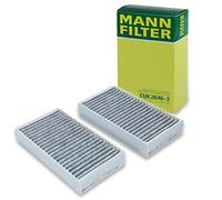 MANN-FILTER CUK 2646-2 Filtro aria cabina - Filtro Antipolline con Carbonio attivato - (set da 2) per Autovetture + veicoli commeriali